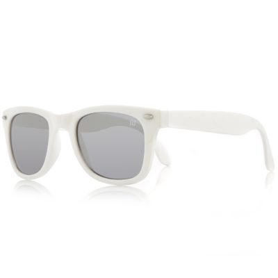 Boys white retro sunglasses